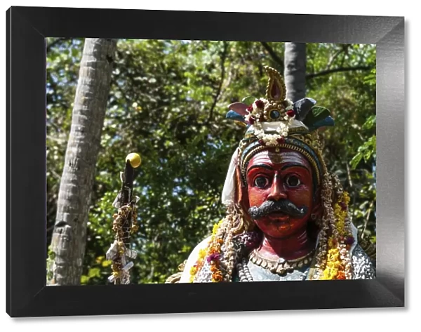 Portrait, statue of the god Madurai Veeran, Mandavi, Tamil Nadu, India