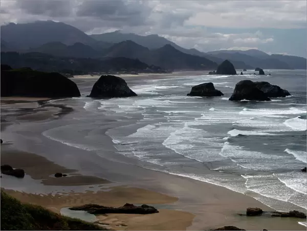 Cannon Beach, view from Ecola State Park, Oregon, USA