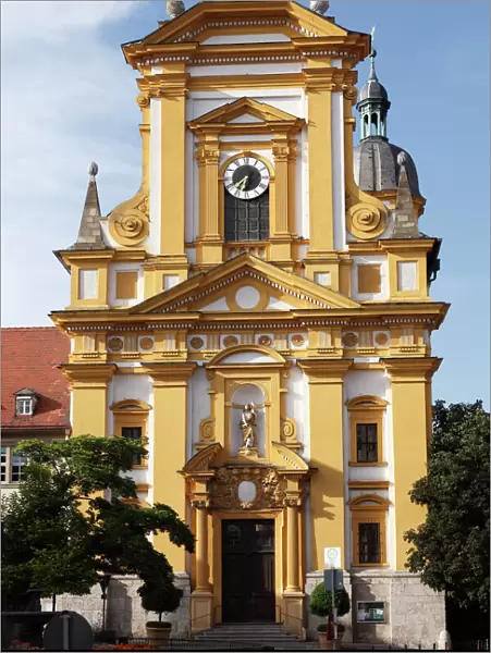 Facade, evangelical church, Kitzingen, Mainfranken, Lower Franconia, Franconia, Bavaria, Germany, Europe