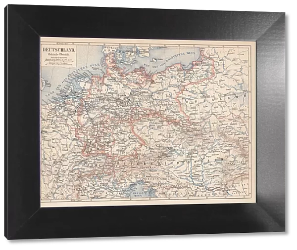 German Empire of 1871-1918, lithograph, published in 1875
