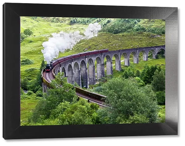 Steam Train on Glenfinnan Viaduct, Scotland