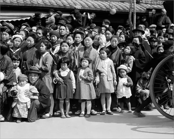 Parade Crowd Japan 1930