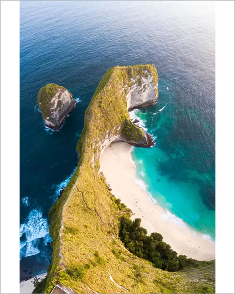 Aerial view of T-rex beach, Nusa Penida, Bali