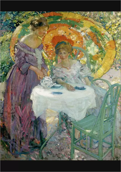 Afternoon Tea 1910 by Richard Emile Miller
