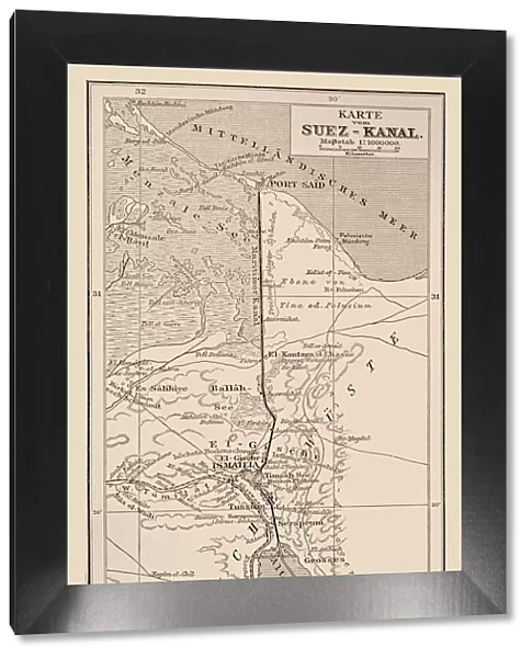 Antique Map of Suez Canal