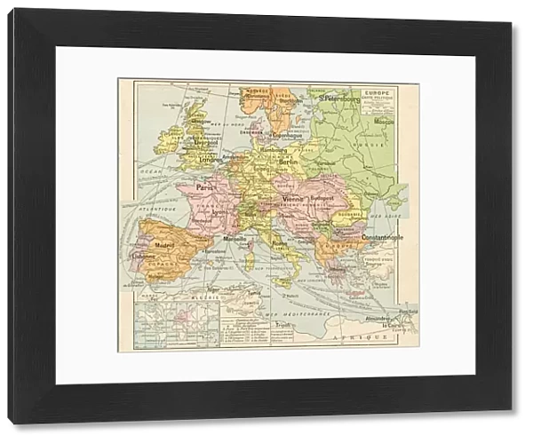 Europe map 1887