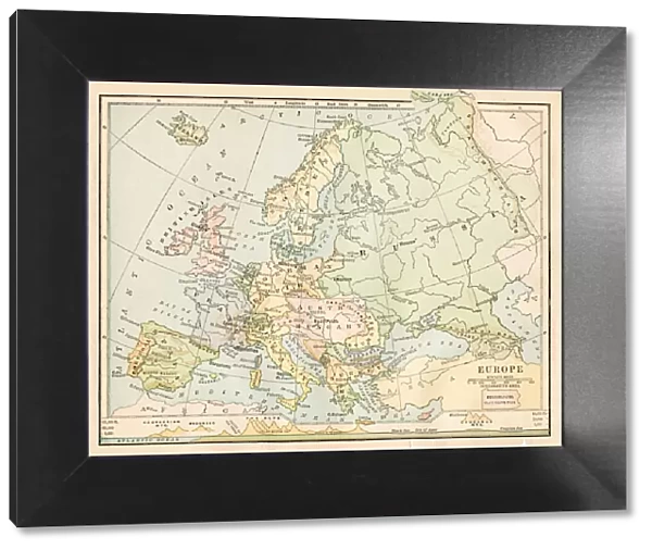 Map of Europe 1888