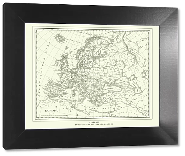 Engraved Antique, Europe Before the French Revolution of 1789 Engraving Antique Illustration