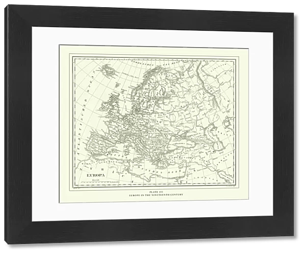 Engraved Antique, Europe Before the French Revolution of 1789 Engraving Antique Illustration