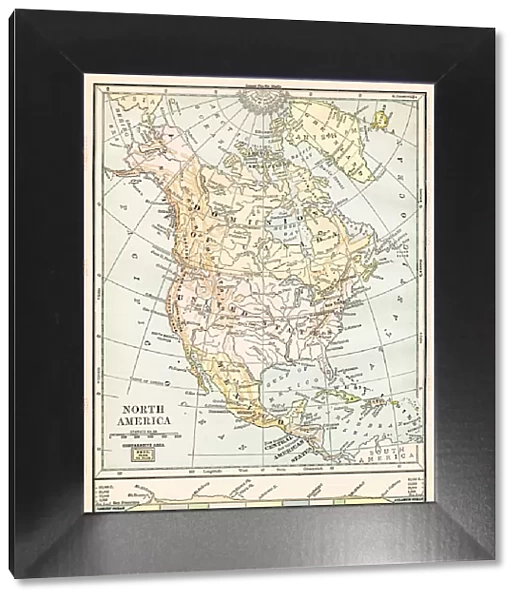 Map North America 1888
