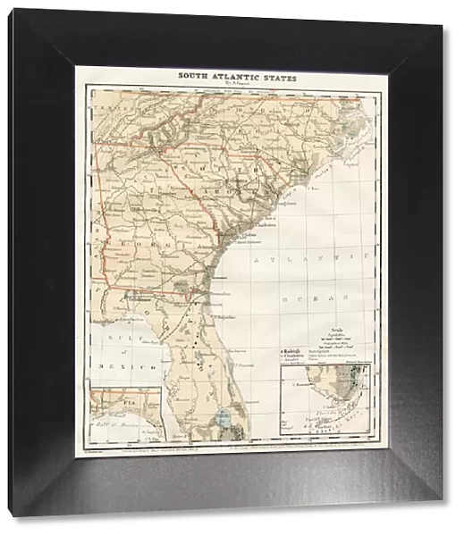 Map Southern States 1868