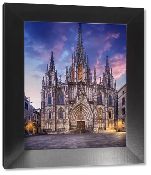 Barcelona Cathedral in the morning, Spain