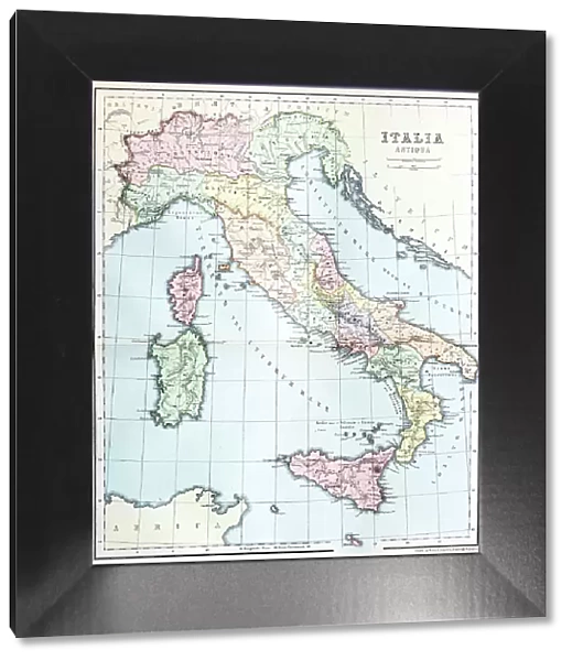 Antique map of Italy