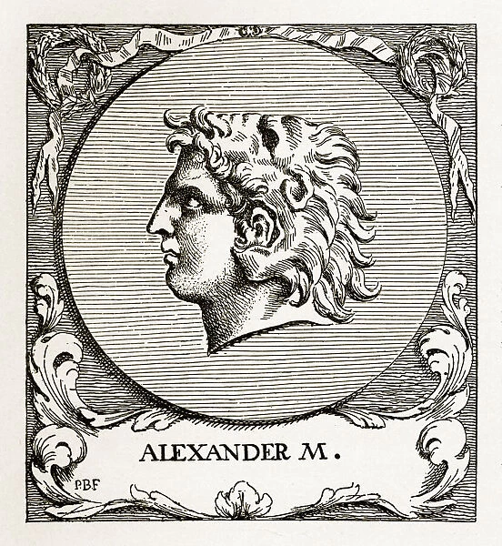 Alexander The Great, 356-323 B. C. Engraving
