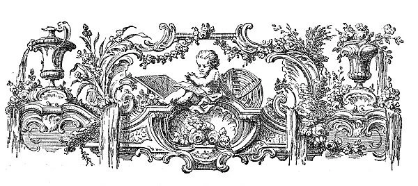 Antique illustration of ornate frame decoration