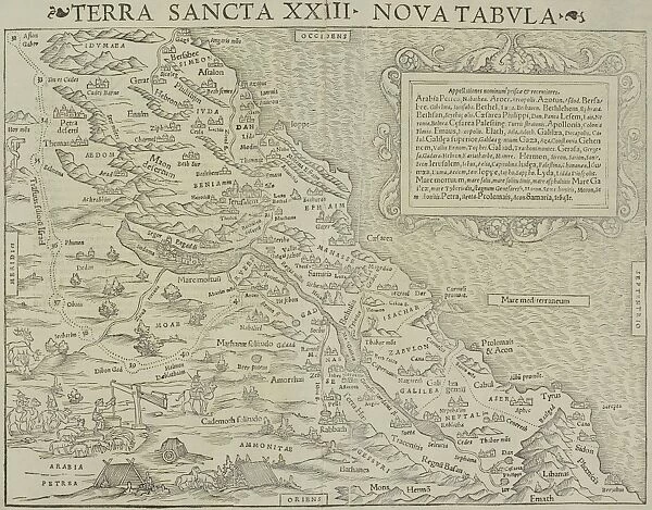 Antique map of the holy land