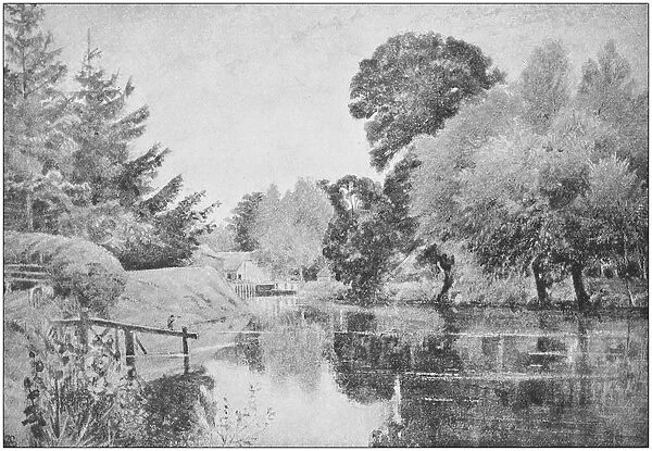 Antique photo of paintings: Cookham Mill