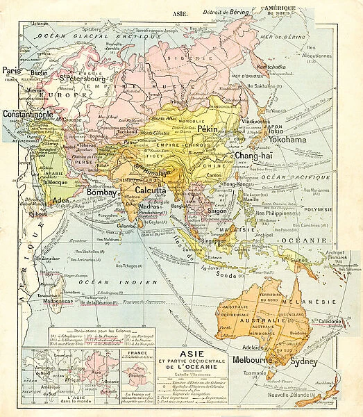 Asia map 1887