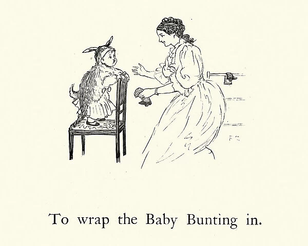 Baby Bunting, Nursery Rhyme, wrapped in rabbit skin