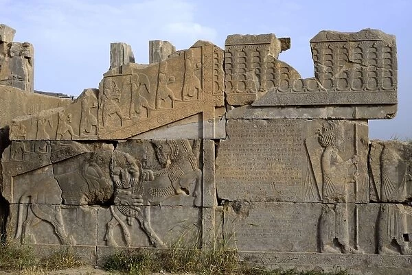 Bas-relief of lion devouring bull, Persepolis