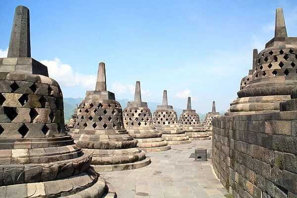 BorobudurTemple; Indonesia; Yogyakarta