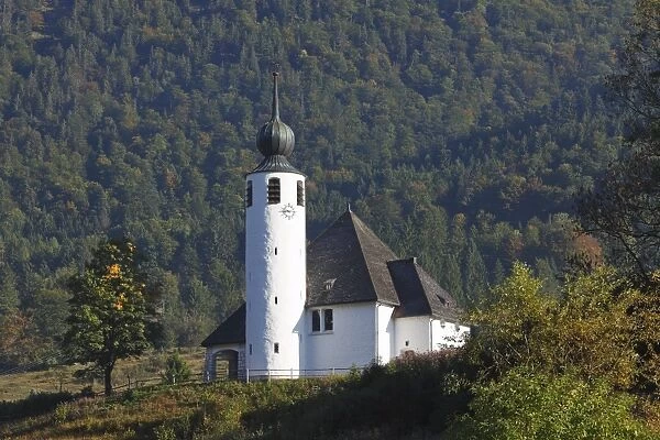 Church of St. Vinzenz in Weissenbach on the Alpenstrasse Road, Berchtesgadener Land, Upper Bavaria, Bavaria, Germany, Europe