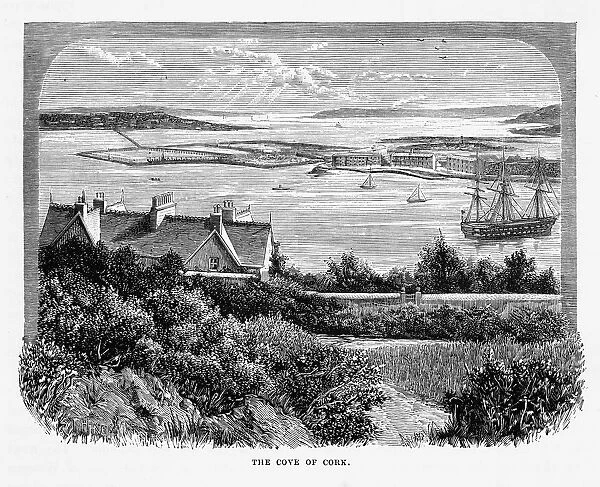 Cove of Cork, County Cork, Ireland Victorian Engraving, 1840