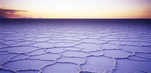 Dusk, Salar de Uyuni, Salt Lake, Altiplano, Bolivia