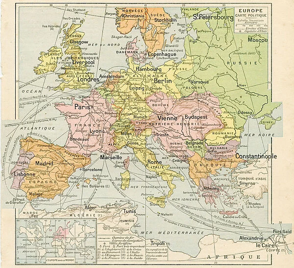 Europe map 1887