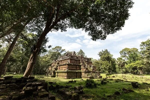 Exterior of Phimeanakas in Angkor, Cambodia