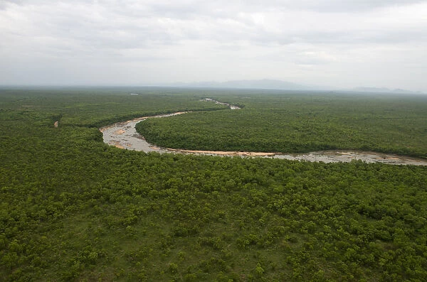 Faro river, located in the Faro-Lobeke hunting zone, looking eastwards, near to Faro National Park, Northern Cameroon