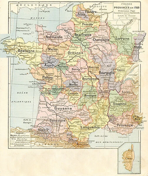 France provinces map 1887