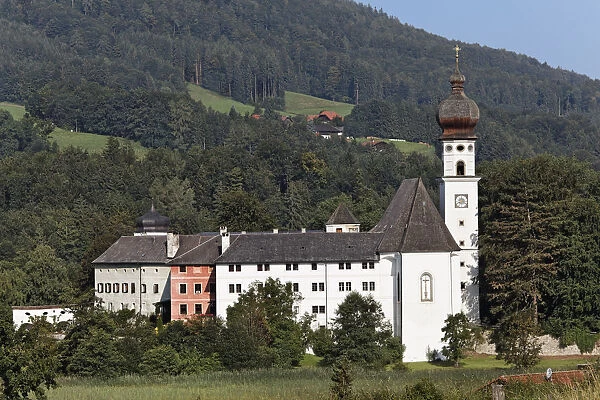 Former Hoeglwoerth monastery, municipality of Anger, Rupertiwinkel, Upper Bavaria, Bavaria, Germany, Europe, PublicGround