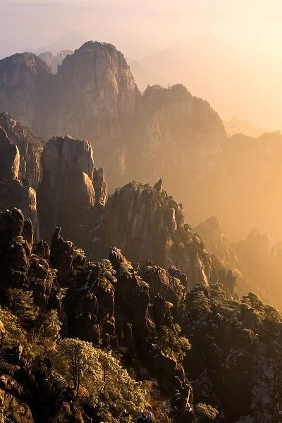 Huangshan mountain in the morning