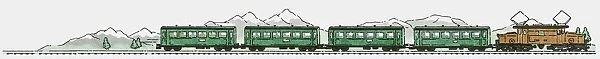Illustration of electric multiple unit train