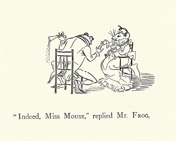 Indeed, Miss Mouse, replied Mr Frog, Nursery rhyme, Frog He Would A-Wooing Go