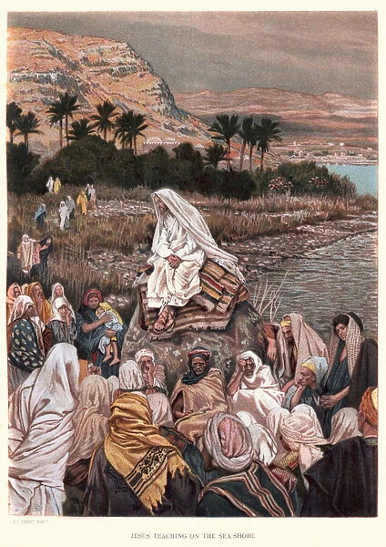 Jesus teaching on the sea shore