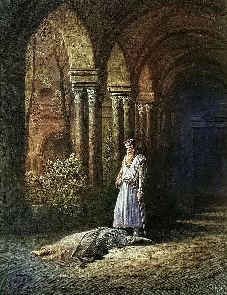 King Arthur and Guinevere, The King's farewell, Idylls of the King