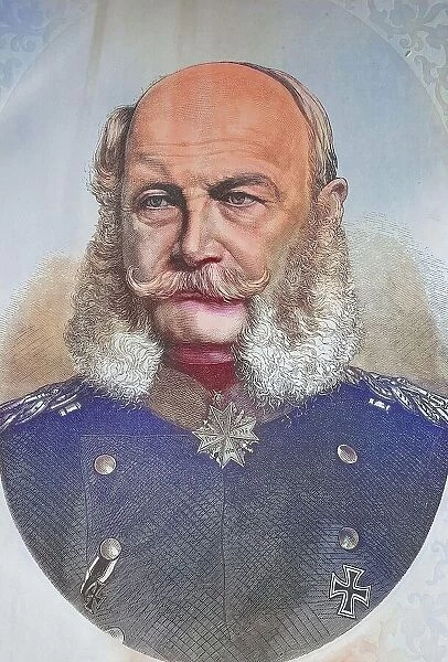 King William I, illustrated war chronicle 1870-1871, German-French campaign, Germany, France