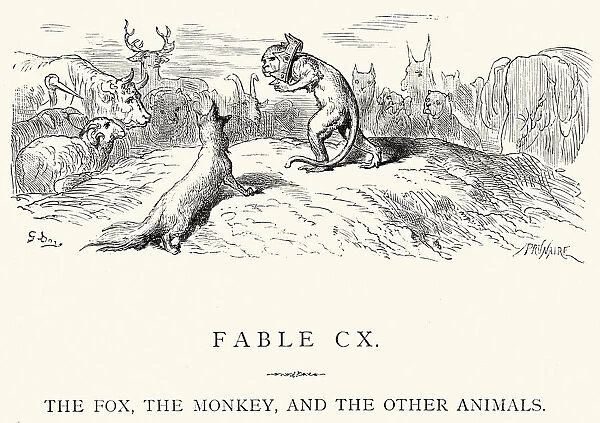 La Fontaines Fables - Fox and the Monkey