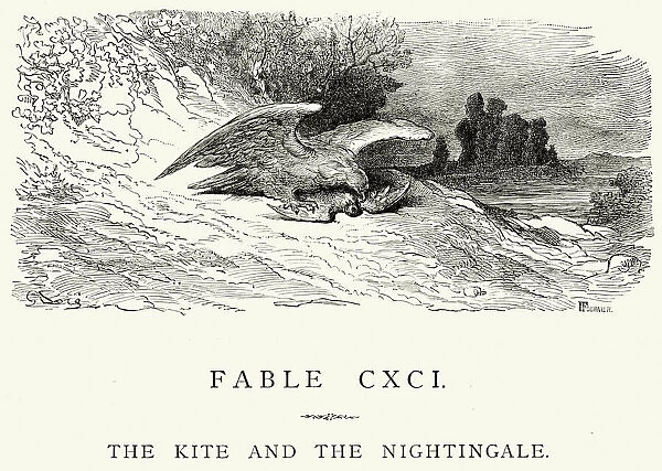 La Fontaines Fables - Kite and the Nightingale