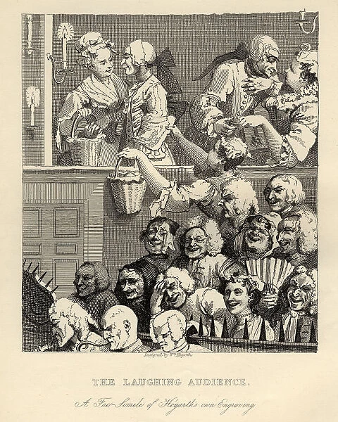 The Laughing Audience, cheap seats at the theatre, by William Hogarth