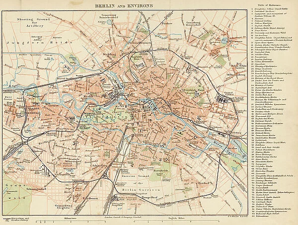 Map of Berlin and environs - The Encyclopedia Britannica -1896