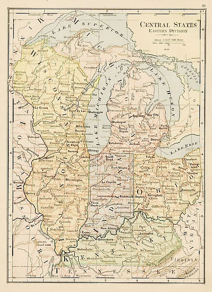 Map of Central Sates 1875
