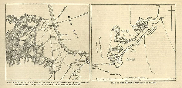 Map of the First Battle of Teb, and Suakim, 1884