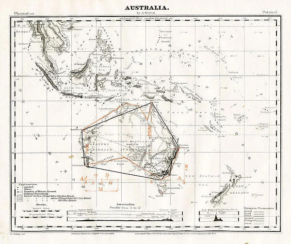 Map of Oceania 1868