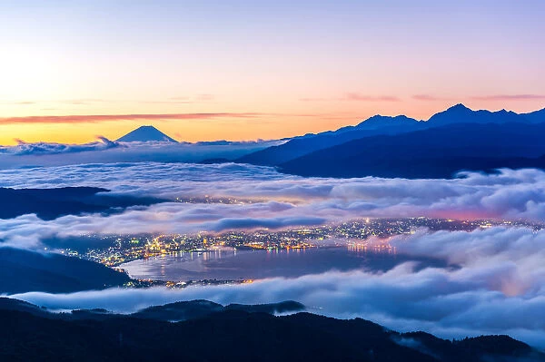 Morning glory of Mt. Fuji