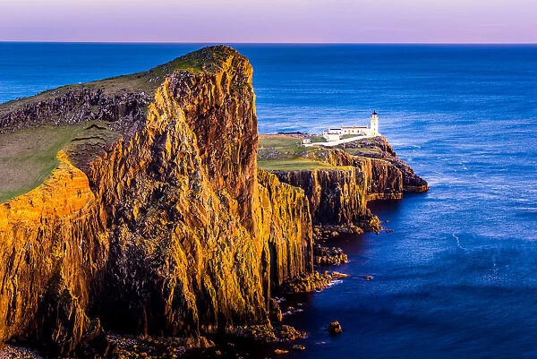 Neist Point lighthouse - viewpoint on the most westerly point on the Isle of Skye, Hebrides, Scotland, UK