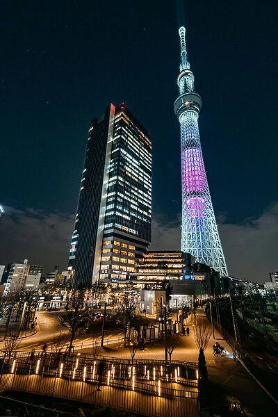 Nightview of Tokyo SkyTree in Japan