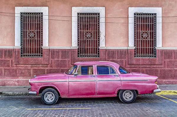 Pink Car. Cienfuegos, Cuba